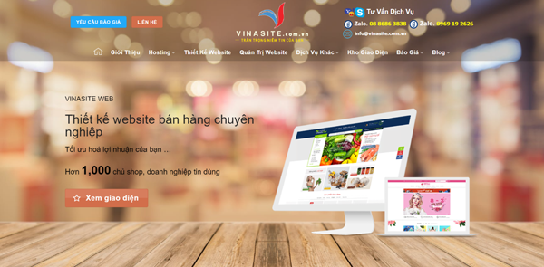 Công ty TNHH Vinasite: Công ty thiết kế website uy tín tại Việt Nam